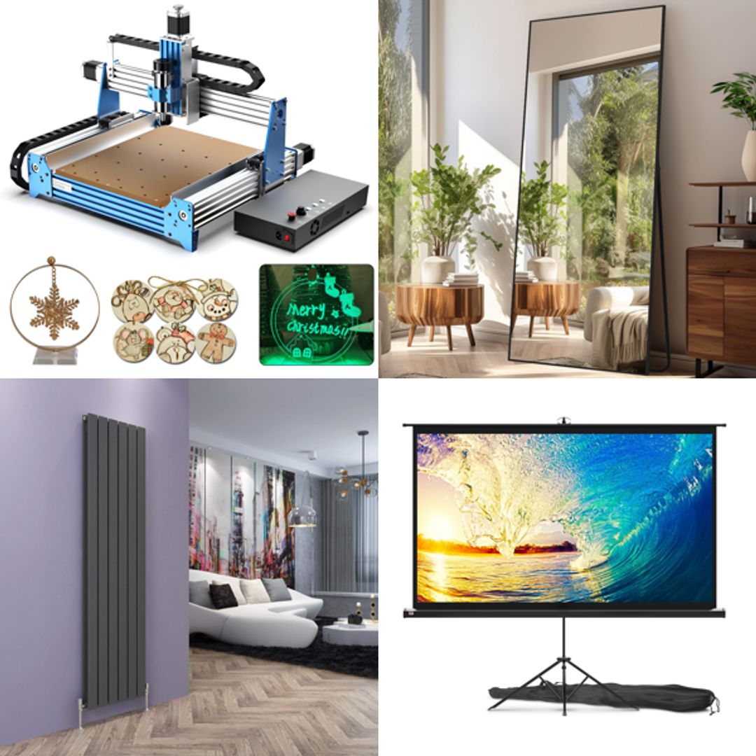 Projector Screen With Radiator Pallet – Home & Workshop – CNC Machines, Radiators, Mirrors, Projector ...