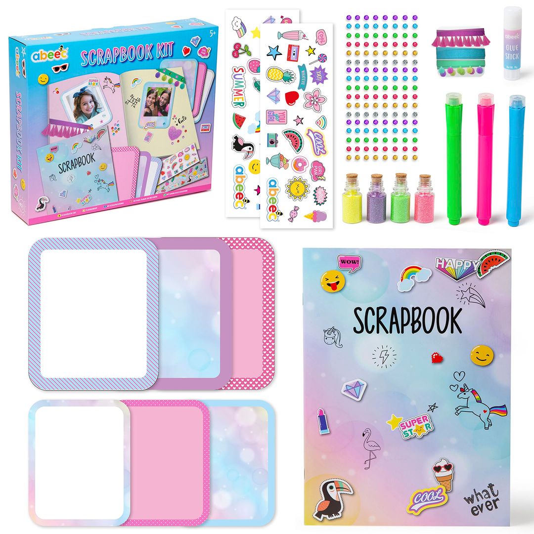 abeec Scrapbook Kit - Scrapbook Accessories Kit Containing Stickers ...