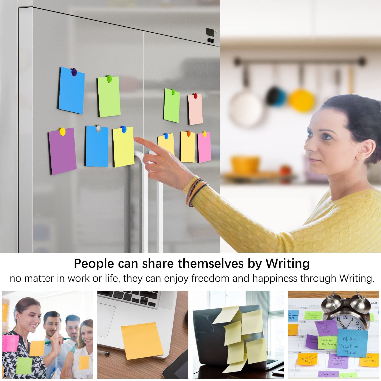 (8 Pack) Lined 100mm x 150mm, Pastel Ruled Post Stickies Colorful ...
