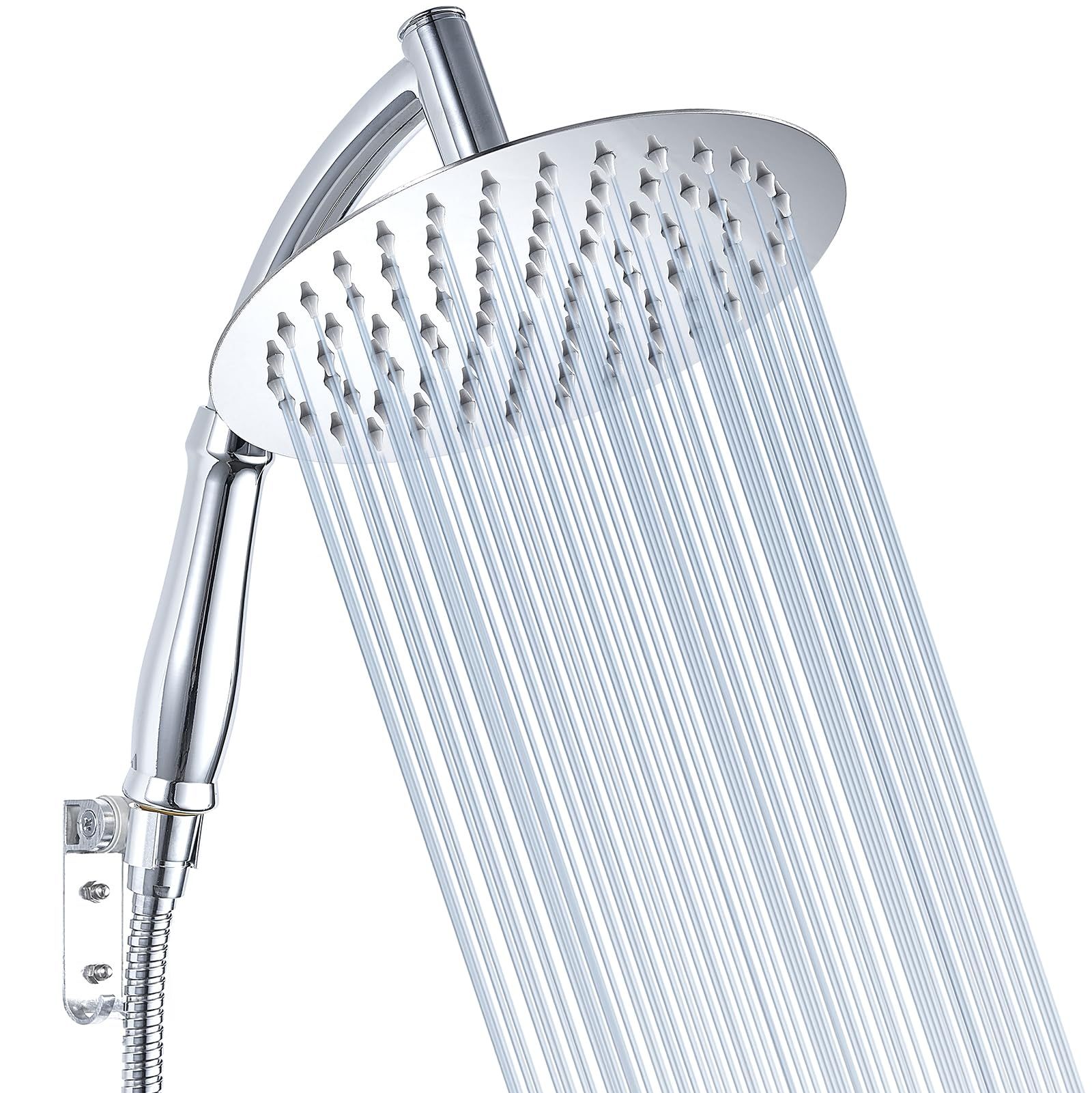 Rain Shower Head High Pressure Stainless Steel Handheld Shower – 8 Inch ...