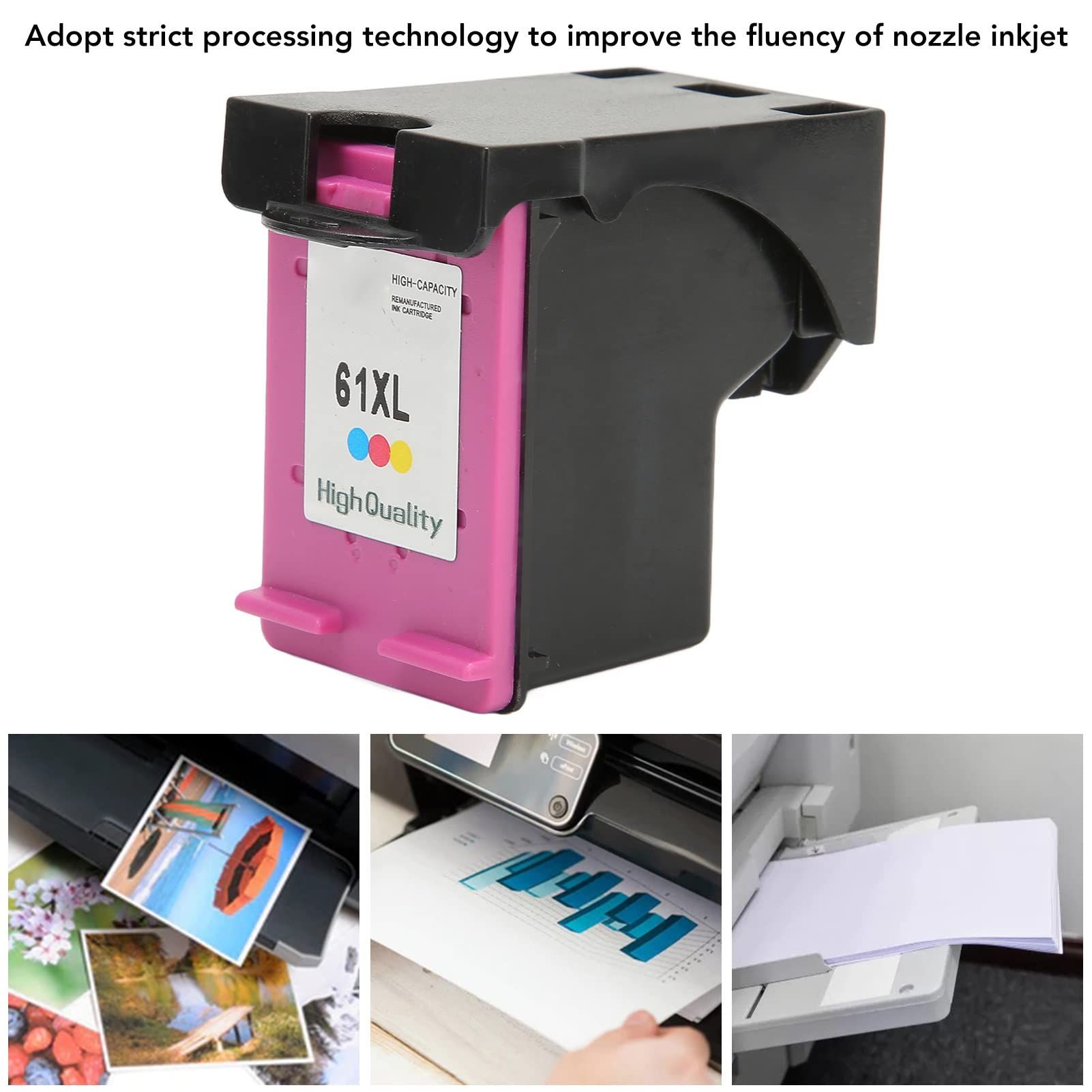 61 XL Ink Cartridge Replacement for HP 61XL, Excellent Printer Ink ...