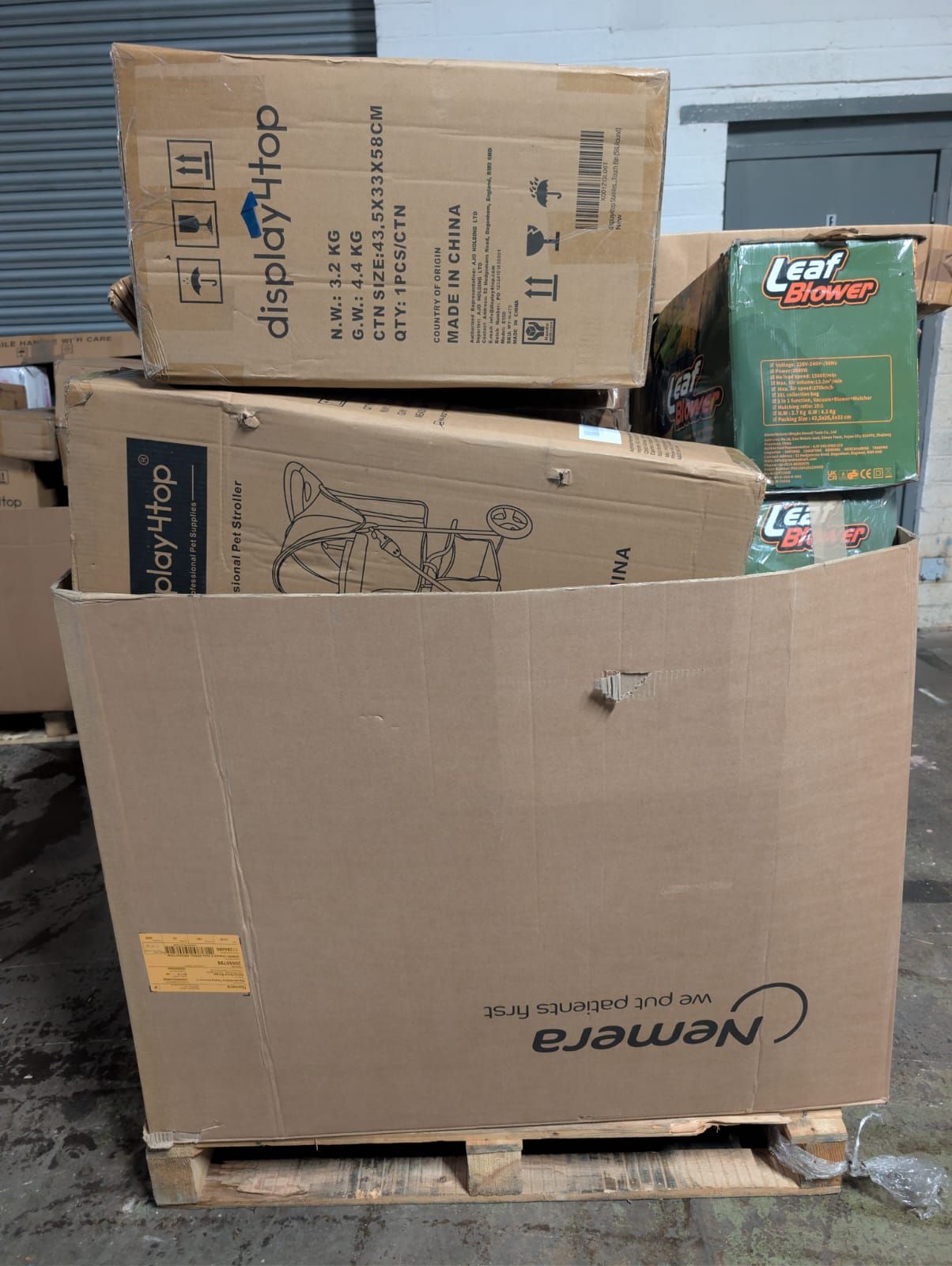 1 x Unmanifested Fully Stacked Pallet of Amazon Customer Returns Grade B